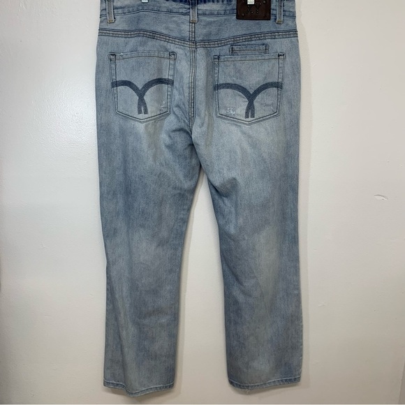 X Ray Jeans Men 38 Blue Light Wash Straight Distress Casual Work Skater 30" - Picture 4 of 11